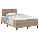 vidaXL Ágykeret matraccal matracmal Cappuccino 120 x 190 cm Műbőr