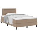 vidaXL Boxrugós ágy matracmal Cappuccino 120 x 190 cm Műbőr