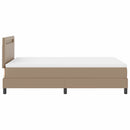vidaXL Boxrugós ágy matracmal Cappuccino 120 x 190 cm Műbőr