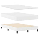 vidaXL Boxrugós ágy LED szalagokkal Fehér 120 x 200 cm Műbőr