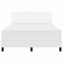 vidaXL Boxrugós ágy matracmal fejtámlával Fehér 140 x 190 cm Műbőr