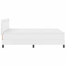 vidaXL Boxrugós ágy matracmal fejtámlával Fehér 140 x 190 cm Műbőr