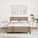 vidaXL Boxrugós ágy matracmal Cappuccino 140 x 190 cm Műbőr