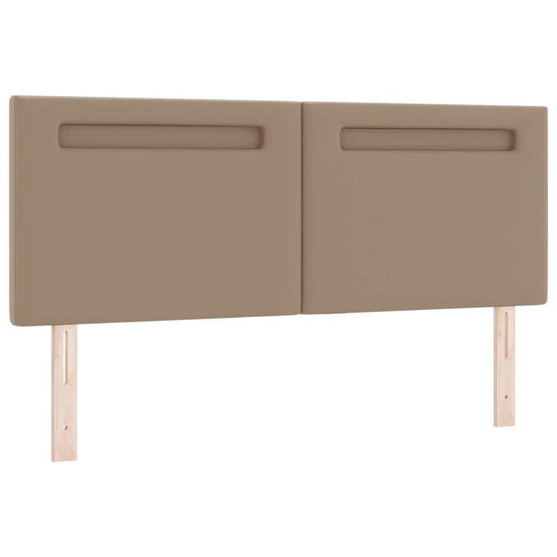 vidaXL Ágykeret matraccal matracmal Cappuccino 140 x 190 cm Műbőr