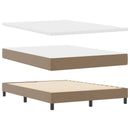 vidaXL Boxrugós ágy matracmal Cappuccino 140 x 190 cm Műbőr