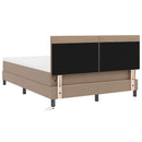 vidaXL Boxrugós ágy matracmal Cappuccino 140 x 190 cm Műbőr