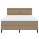 vidaXL Boxrugós ágy matracmal Cappuccino 140 x 190 cm Műbőr