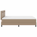 vidaXL Boxrugós ágy matracmal Cappuccino 140 x 190 cm Műbőr