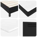 vidaXL Boxrugós ágy matracmal fejtámlával Fekete 160 x 200 cm Műbőr