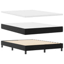 vidaXL Boxrugós ágy matracmal fejtámlával Fekete 160 x 200 cm Műbőr