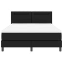 vidaXL Boxrugós ágy matracmal fejtámlával Fekete 160 x 200 cm Műbőr