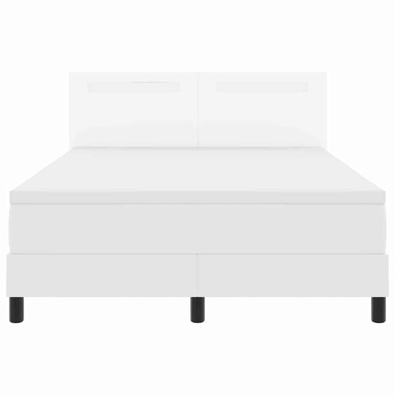 vidaXL Ágykeret matraccal matracmal Fehér 160 x 200 cm Műbőr