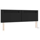 vidaXL Boxrugós ágy LED szalagokkal Fekete 180 x 200 cm Műbőr