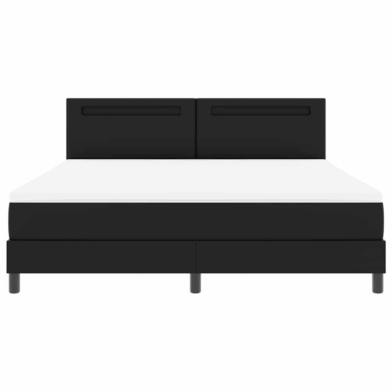 vidaXL Ágykeret matraccal matracmal Fekete 180 x 200 cm Műbőr