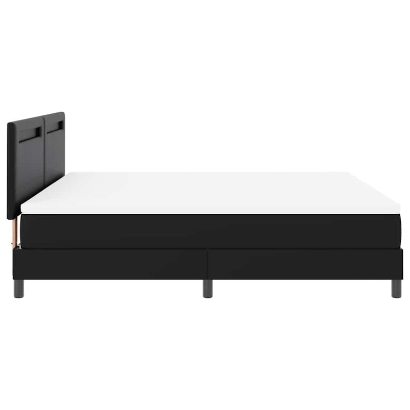 vidaXL Ágykeret matraccal matracmal Fekete 180 x 200 cm Műbőr