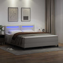 vidaXL Boxrugós ágy matracmal fejtámlával Fehér 180 x 200 cm Műbőr