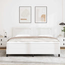 vidaXL Boxrugós ágy matracmal fejtámlával Fehér 180 x 200 cm Műbőr