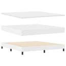 vidaXL Boxrugós ágy matracmal fejtámlával Fehér 180 x 200 cm Műbőr