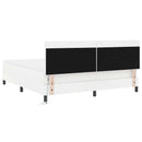 vidaXL Boxrugós ágy matracmal fejtámlával Fehér 180 x 200 cm Műbőr