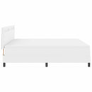 vidaXL Boxrugós ágy matracmal fejtámlával Fehér 180 x 200 cm Műbőr