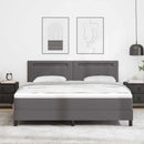 vidaXL Boxrugós ágy matracmal fejtámlával Szürke 180 x 200 cm Műbőr