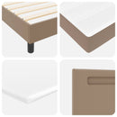 vidaXL Boxrugós ágy matracmal Cappuccino 180 x 200 cm Műbőr
