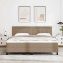 vidaXL Boxrugós ágy matracmal Cappuccino 180 x 200 cm Műbőr
