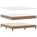 vidaXL Boxrugós ágy matracmal Cappuccino 180 x 200 cm Műbőr