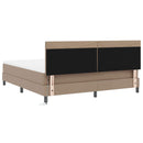 vidaXL Boxrugós ágy matracmal Cappuccino 180 x 200 cm Műbőr