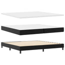 vidaXL Boxrugós ágy matracmal leddel Fekete 200 x 200 cm Műbőr
