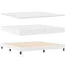 vidaXL Boxrugós ágy matracmal leddel Fehér 200 x 200 cm Műbőr