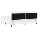 vidaXL Boxrugós ágy matracmal leddel Fehér 200 x 200 cm Műbőr
