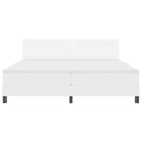 vidaXL Boxrugós ágy matracmal leddel Fehér 200 x 200 cm Műbőr