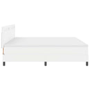 vidaXL Boxrugós ágy matracmal leddel Fehér 200 x 200 cm Műbőr