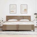 vidaXL Boxrugós ágy matracmal leddel Cappuccino 200 x 200 cm Műbőr