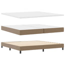 vidaXL Boxrugós ágy matracmal leddel Cappuccino 200 x 200 cm Műbőr