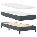 vidaXL Boxrugós ágy matracmal Sötétszürke 80 x 200 cm Bársony