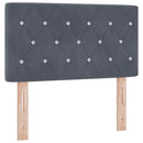 vidaXL Boxrugós ágy matracmal Sötétszürke 80 x 200 cm Bársony