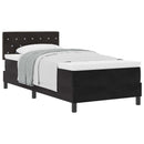 vidaXL Boxrugós ágy matracmal fejtámlával Fekete 90 x 200 cm Bársony