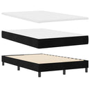 vidaXL Boxrugós ágy matracmal fejtámlával Fekete 120 x 190 cm Bársony