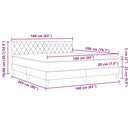vidaXL Rugós ágy matraccal matracmal Sötétzöld 160 x 200 cm szövet