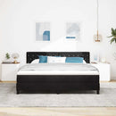 vidaXL Boxrugós ágy matracmal fejtámlával Fekete 180 x 200 cm Bársony