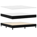 vidaXL Boxrugós ágy matracmal fejtámlával Fekete 180 x 200 cm Bársony