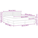vidaXL Boxrugós ágy matracmal fejtámlával Fekete 180 x 200 cm Bársony