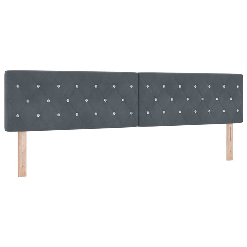 vidaXL Rugós ágy matraccal matracmal Sötétszürke 200 x 200 cm szövet