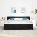 vidaXL Boxrugós ágy matracmal fejtámlával Fekete 200 x 200 cm Bársony