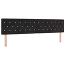 vidaXL Boxrugós ágy matracmal fejtámlával Fekete 200 x 200 cm Bársony