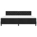 vidaXL Boxrugós ágy matracmal fejtámlával Fekete 200 x 200 cm Bársony