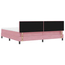 vidaXL Boxrugós ágy matracmal Rózsaszín 200 x 200 cm Bársony