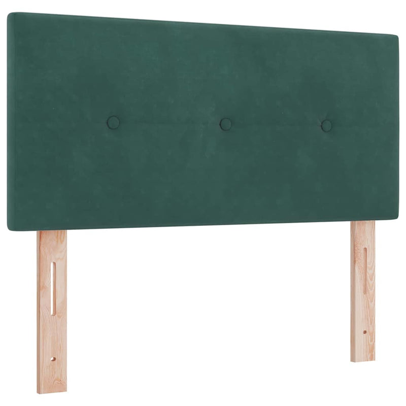 vidaXL Rugós ágy matraccal matracmal Sötétzöld 80 x 200 cm szövet